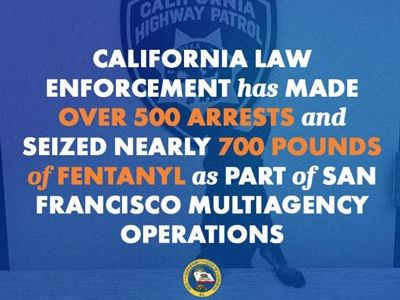 California Governor Gavin Newsom Announces State Law Enforcement Makes 500+ Arrests, Removes Nearly 700 Pounds of Fentanyl as Part...