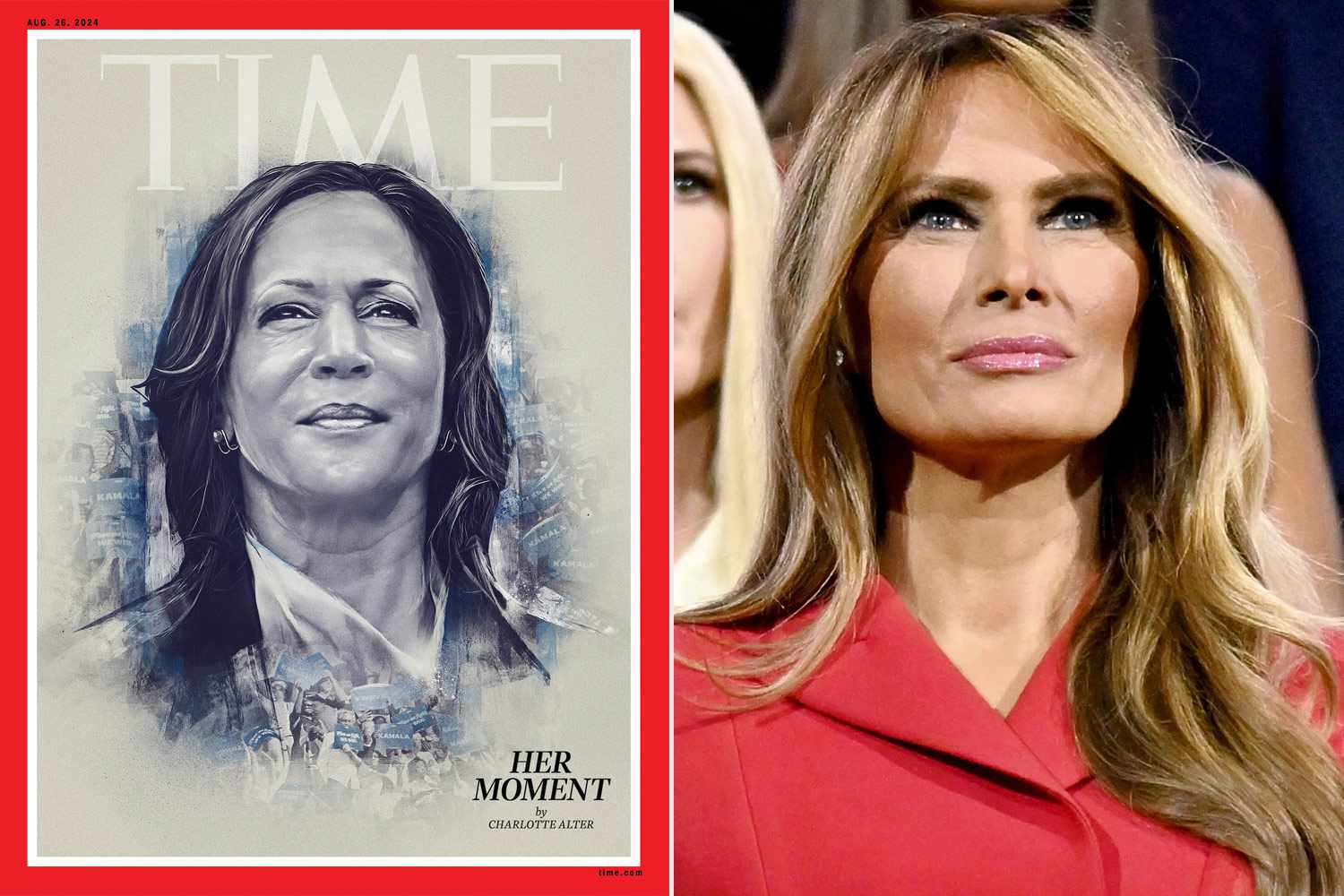 Donald Trump Says Kamala Harris' TIME Cover Reminds Him of Melania, Looks Like 'Most Beautiful Actress to Ever Live'