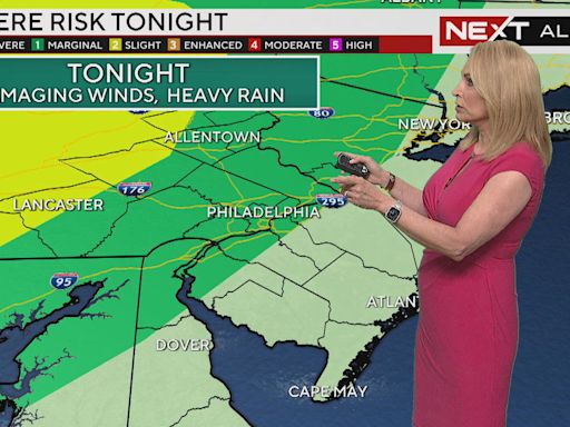 Stormy weather chances tonight, Sunday in Philadelphia area