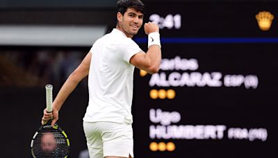 Carlos Alcaraz is into Wimbledon quarter-finals after another scare