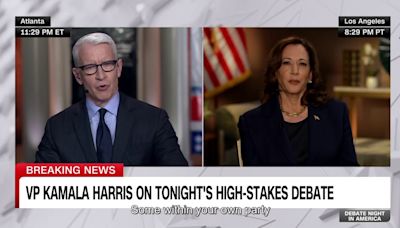 Kamala Harris defends Biden's debate performance in CNN interview with Anderson Cooper