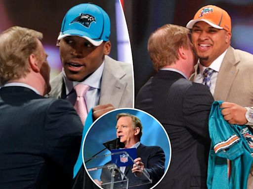 Roger Goodell’s 2024 NFL Draft hugs up in the air after back surgery