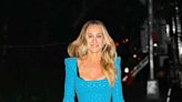 Sarah Jessica Parker Paired a Glitzy, Bra-Baring Dress With Equally Shimmery Shoes