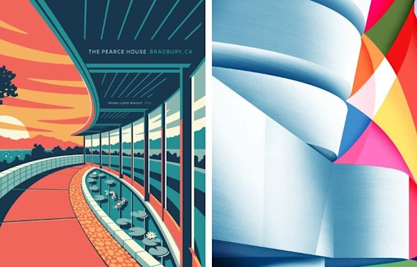 Vibrant Travel Posters Celebrate the Architecture of Frank Lloyd Wright