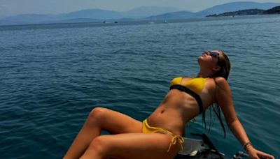 Amanda Holden's daughter Lexi, 18, models tiny bikini aboard a boat