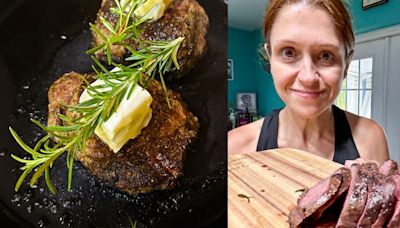 I made Ina Garten's 5-ingredient steak recipe. The filet mignon was just as good as some of the meals I've had at steak houses.