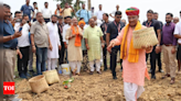 Chhattisgarh CM Vishnu Deo Sai welcomes farming season by sowing seeds on his farm | India News - Times of India