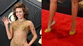 Miley Cyrus Commands Attention in Tabi Shoes and Custom Maison Margiela Chain Dress on Grammys 2024 Red Carpet