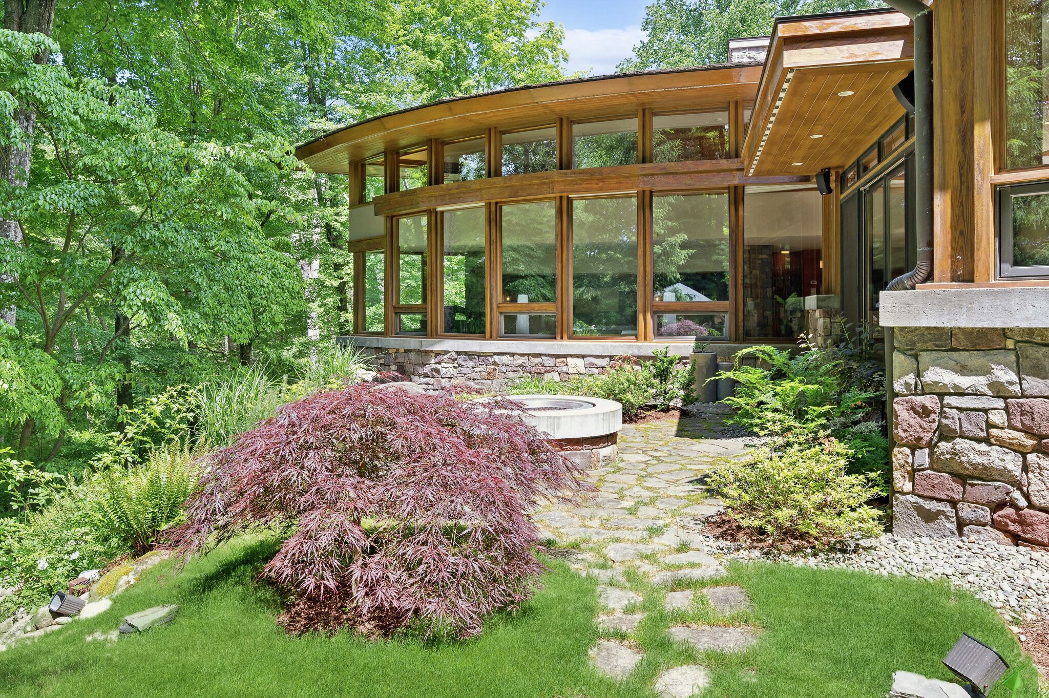 'Organic' New Canaan house designed by Frank Lloyd Wright apprentice listed for nearly $4M