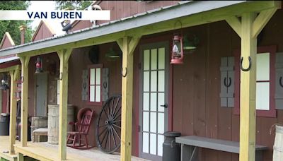 “High Noon on McKinley Street” Van Buren Man Builds Fence that Looks Like Old West