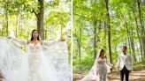 A transgender bride said she felt 'euphoric' wearing her custom, sheer wedding dress