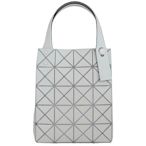 ISSEY MIYAKE 三宅一生 BAOBAO 白色霧面三角格4x5小手提包