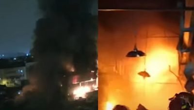 Incendio en Mesa Redonda: Bomberos intentan controlar el fuego en almacén de galería del jirón Andahuaylas