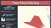 Masonville area under flash flood warning on Sept. 14