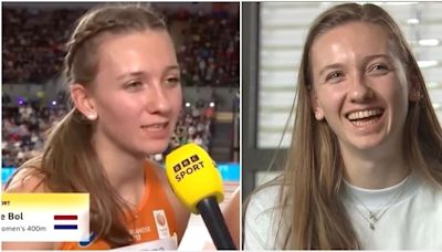 The reason why Dutch star Femke Bol's voice sounds so high-pitched after a race