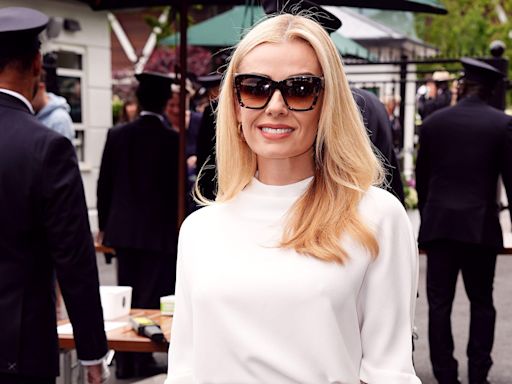 Katherine Jenkins' elegant ensemble takes 'tennis whites' to new heights