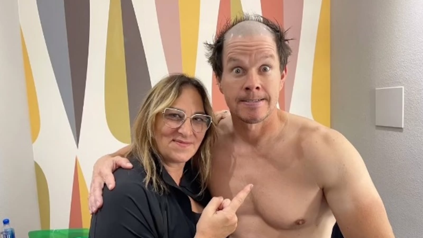 Mark Wahlberg shares photo of new hairdo for upcoming film: 'We go all in'