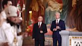 Putin attends Easter service led by head of Russia's Orthodox Church