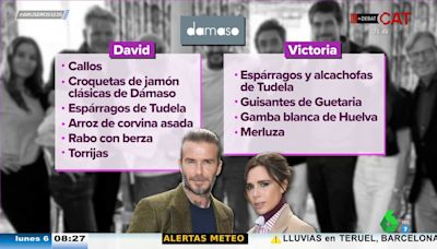 De los callos de David Beckham a la gamba de Victoria Beckham: estos son los menús de la pareja en Valladolid