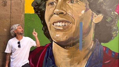 Un artista argentino busca hacer diez murales de Maradona alrededor del mundo