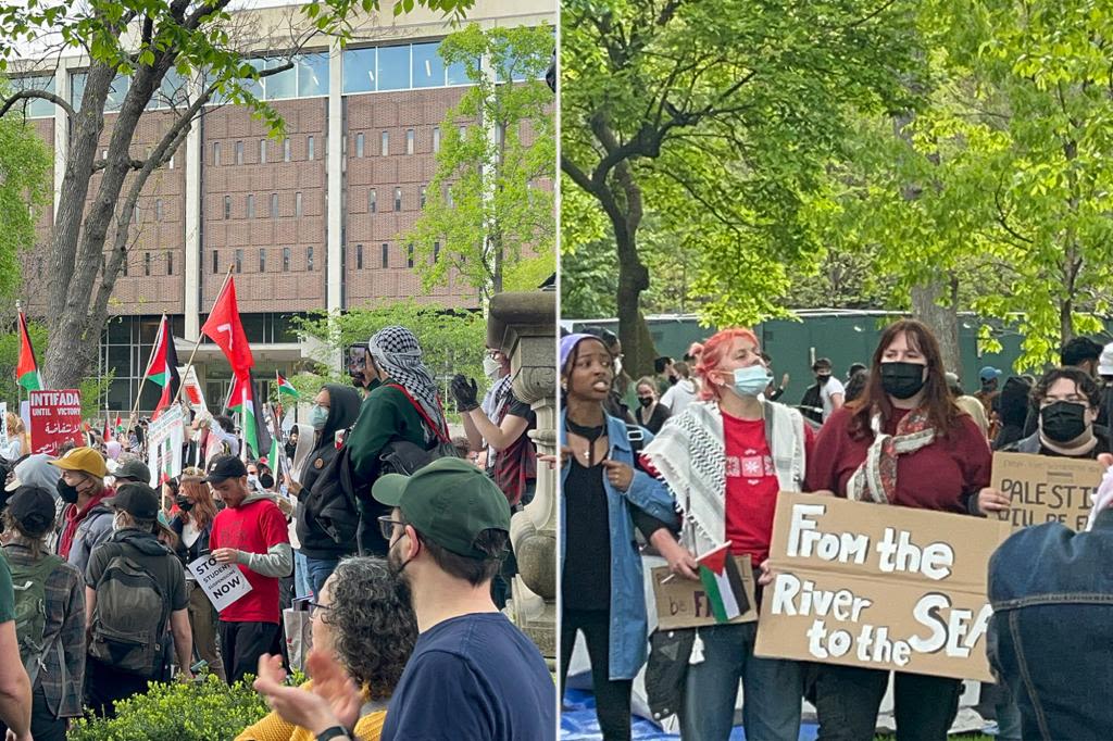 UPenn swarmed by anti-Israel protesters who set up encampments on campus: ‘Source of fear’