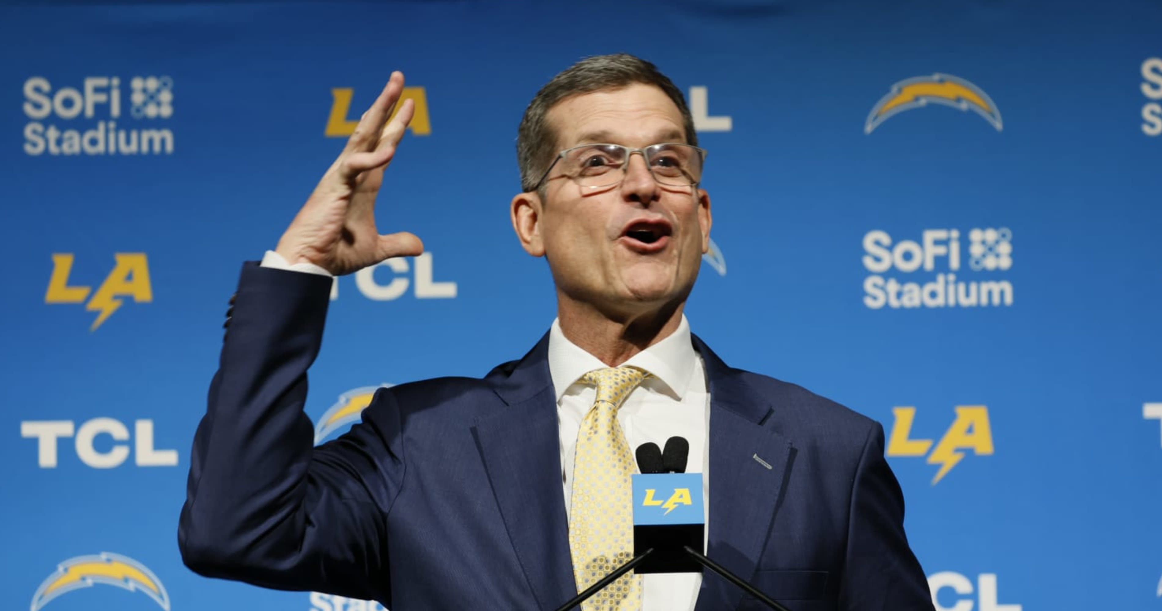 NFL Exec Wonders if Jim Harbaugh Didn't Trade No. 5 Pick to Vikings Out of Resentment