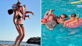 Helen Skelton shows off her rock hard abs in bikini as she shares beach pics