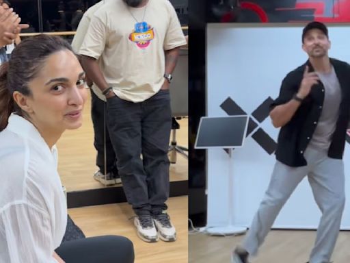 Kiara Advani’s REACTION to War 2 co-star Hrithik Roshan dancing smoothly to Ishq Jaisa Kuch with Bosco Martis is all of us; WATCH