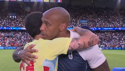 Devastated Thierry Henry interrupts live TV interview to congratulate Spain star