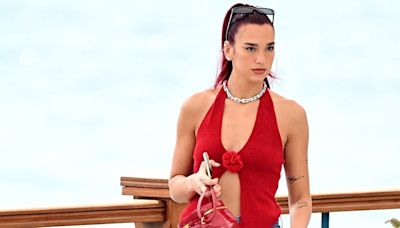 Dua Lipa Wore the Red Halter Top Celebs Are Obsessed With (and It's Under $150)