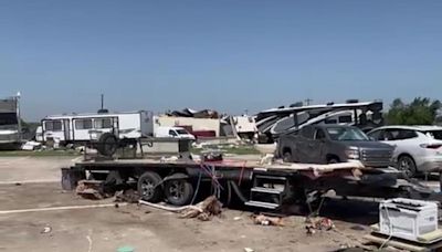 Destruction at Ray Roberts Marina RV park after North Texas tornado, severe storms
