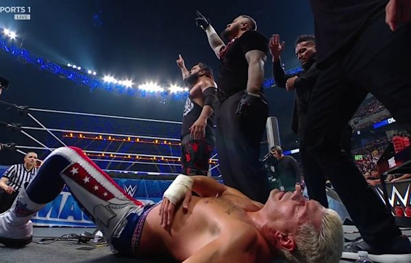 The Bloodline Takes Out Kevin Owens, Slams Cody Rhodes Through Broadcast Table On WWE SmackDown