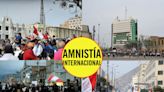 Amnistía Internacional pide investigar a altos mandos por muertes en protestas de Perú