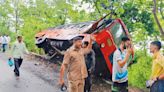 Mumbai: 50 have miraculous escape as bus overturns