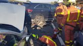 Siete heridos en el accidente múltiple que colapsó la A-3 en Requena