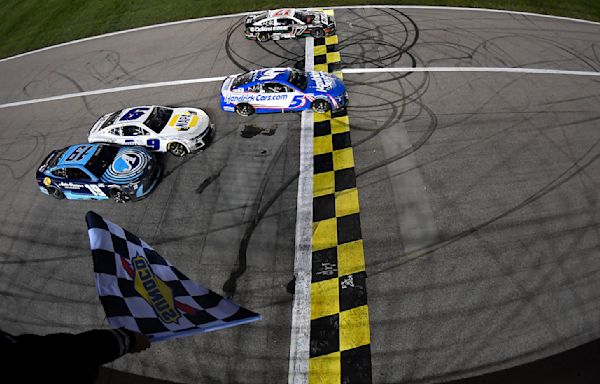 Kyle Larson beats Chris Buescher at Kansas in closest finish in NASCAR history