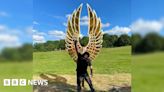 Gilded wings sculpture to be on display at Glastonbury
