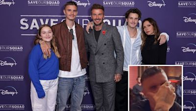 Victoria, David Beckham's son hides during birthday meal—"Not responsible"