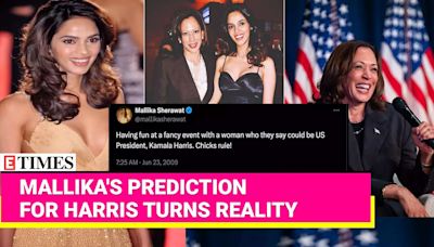 She is a time traveler; Actress Mallika Sherawat Predicted Kamala Harris' Presidential Run in 2009: Viral Tweet Explained! | Etimes - Times...