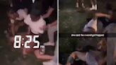 Disturbing video shows white teen being viciously beaten in public park after she allegedly used a racial slur toward black girls