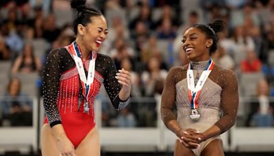 Suni Lee on Simone Biles' help at nationals: 'I don't think I could have done it without her'