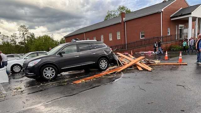 Washington County tornado damaged church; People took shelter in basement