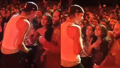 Justin Bieber's heartwarming interaction with bride Radhika and groom Anant will surely melt your heart, watch inside video
