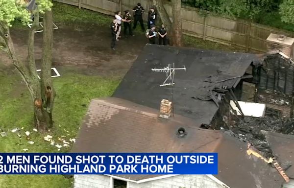 Investigation continues after 2 brothers found shot to death outside burning home in Highland Park