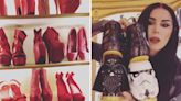 Kat Von D is auctioning more than 130 pairs of her shoes because her feet grew after her pregnancy and she doesn't want to ship them to her new house