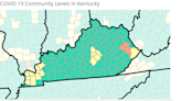 CDC moves 3 Kentucky counties to high COVID-19 community level. See latest state data