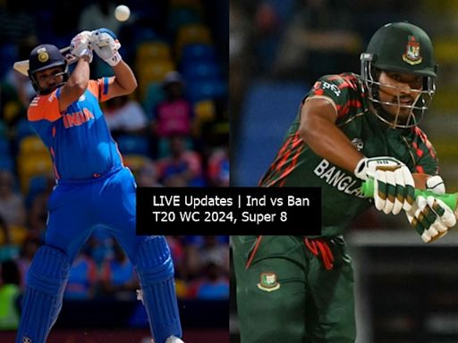 IND vs BAN LIVE Score, T20 WC 2024, Super 8: Pandya Removes Litton, Tanzid Key For Bangladesh