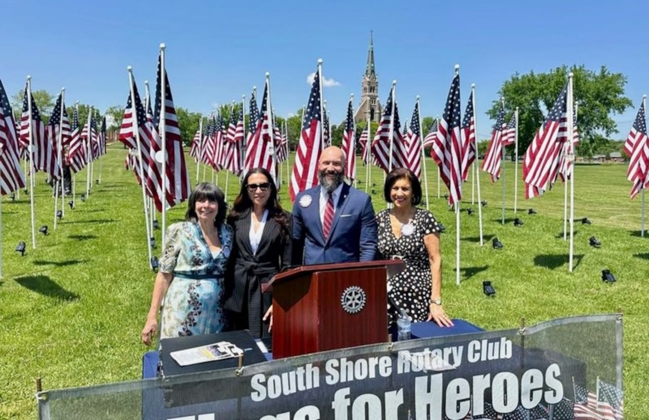 ‘Flags for Heroes:’ South Shore Rotary & Catholic Charities unveil Staten Island’s first display at Mount Loretto