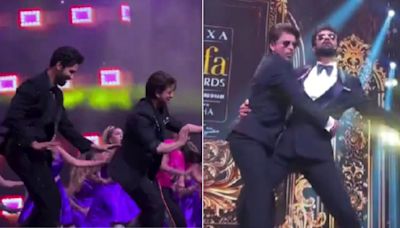 Shah Rukh Khan Nails Vicky Kaushal's Tauba Tauba Hookstep, Duo Dances To Oo Antava At IIFA 2024 (VIDEOS)