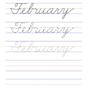 february in Cursive